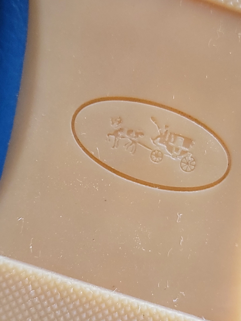 Coach Blue Leather Moccasin Loafers with Gold Hardware - Picture 7 of 8